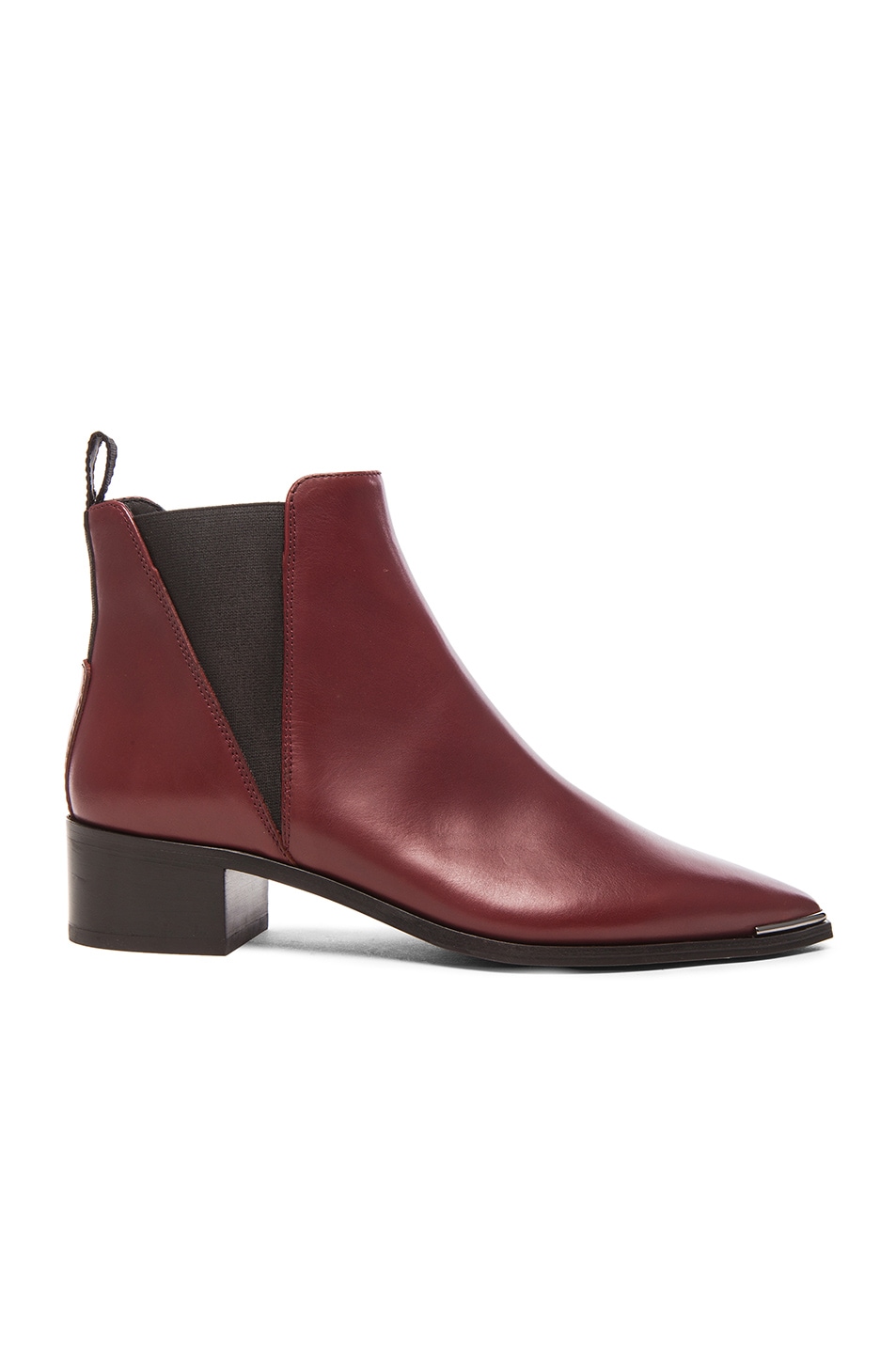 Image 1 of Acne Studios Jenson Leather Booties in Bordeaux