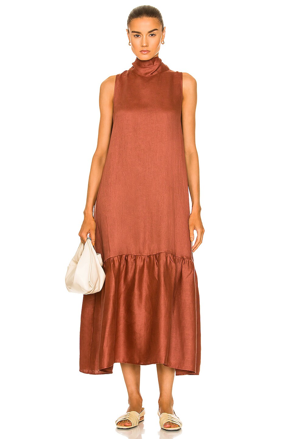 Image 1 of ASCENO The Oslo Dress in Clay