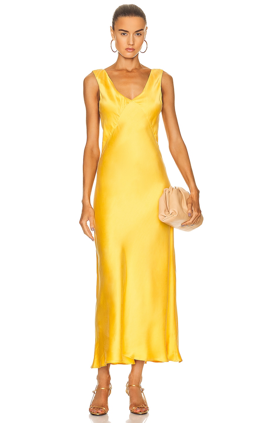 Image 1 of ASCENO The Bordeaux Long Dress in Butterscotch