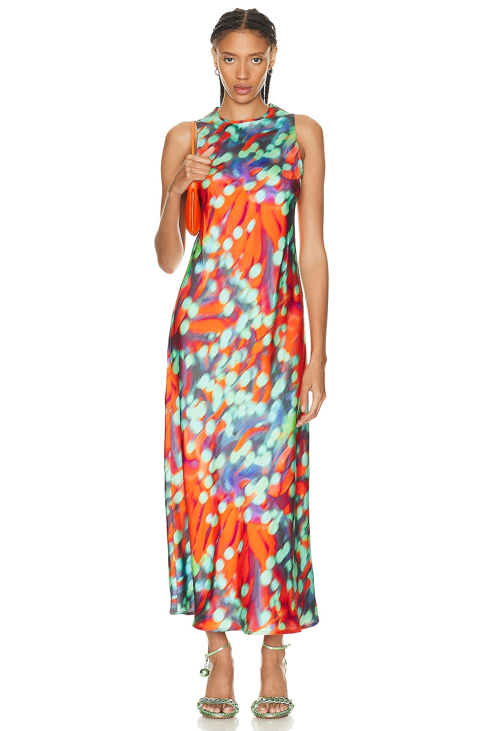 Image 1 of ASCENO The Valencia Long Dress in Wobble Print