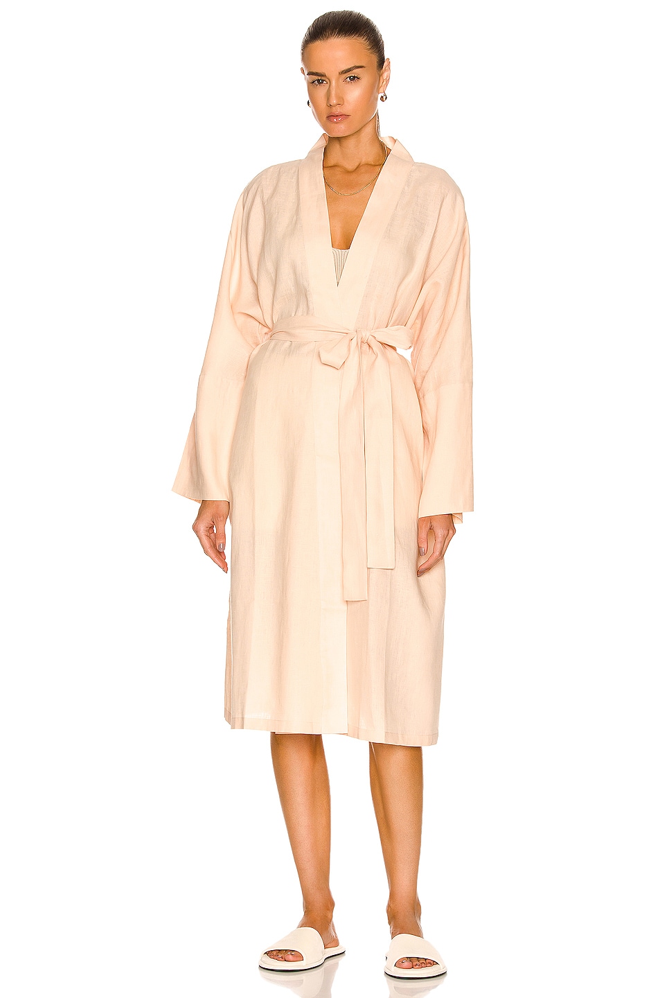 Image 1 of ASCENO The Athens Robe in Peach