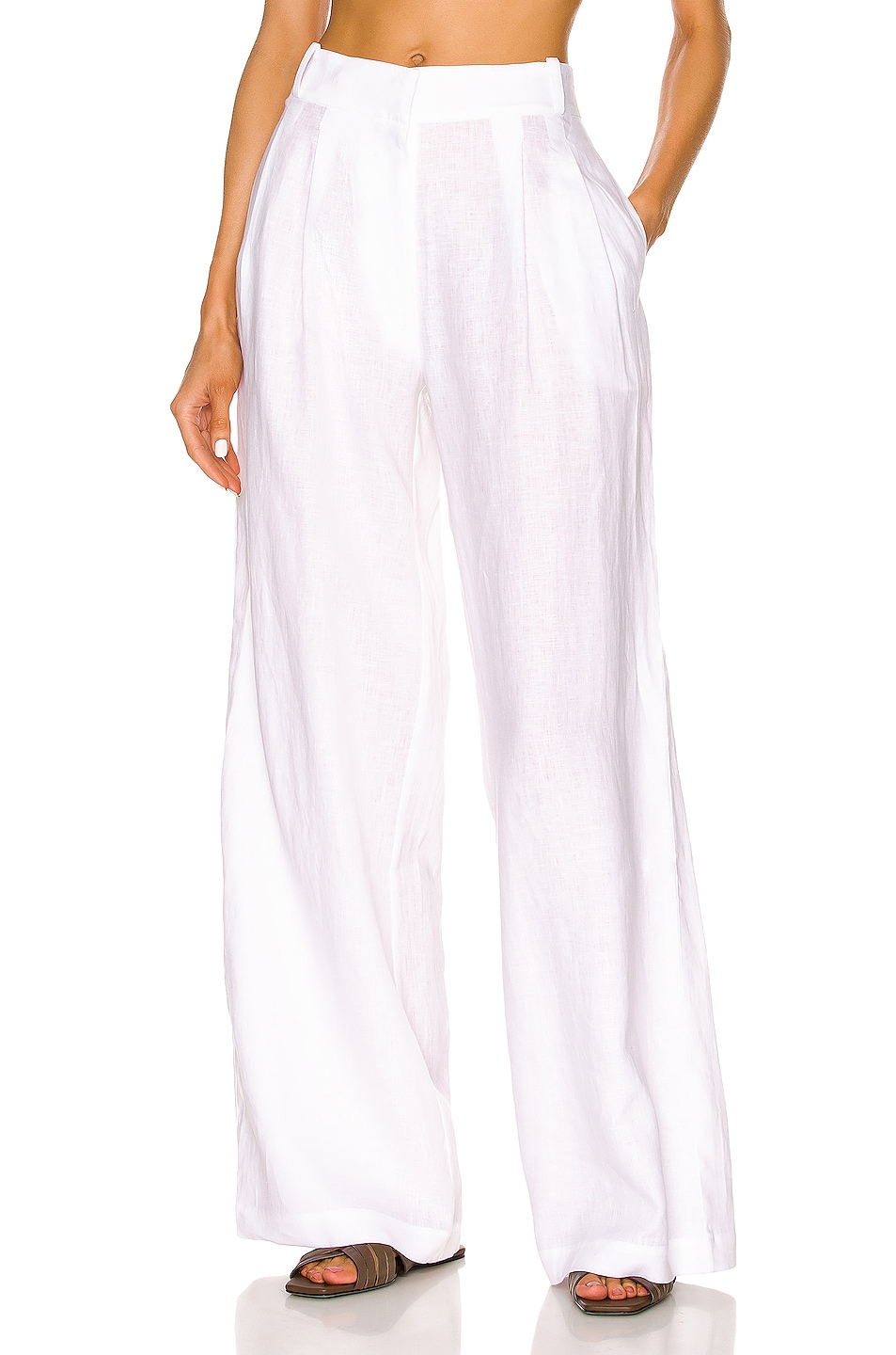 Image 1 of ASCENO The Rivello Trouser in White