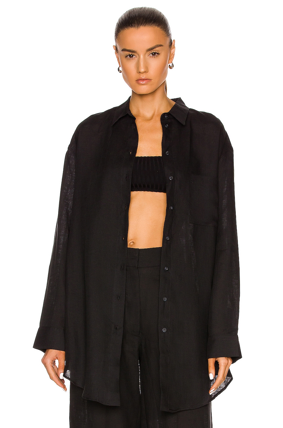 Image 1 of ASCENO for FWRD The Formentera Shirt in Black