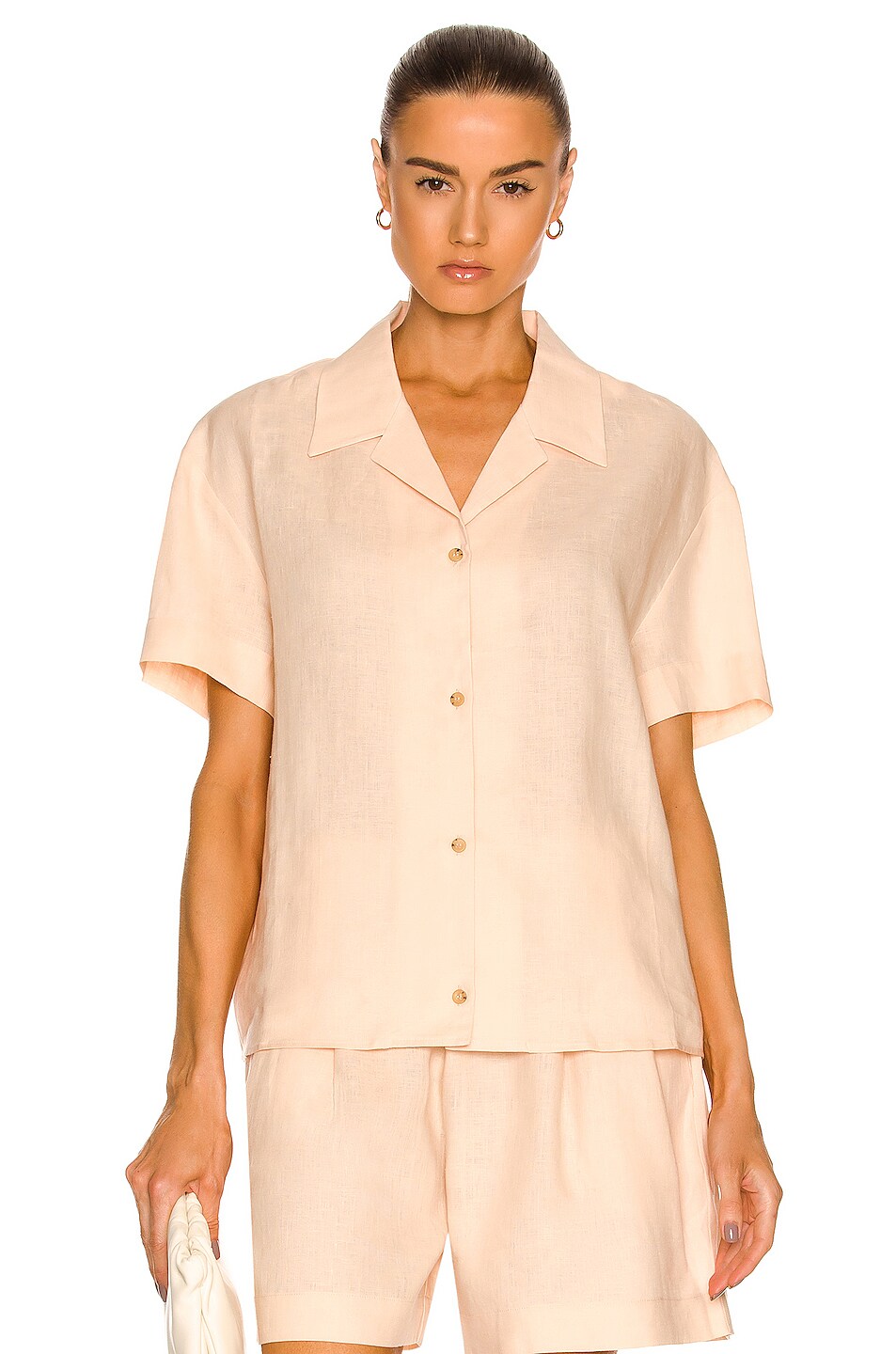Image 1 of ASCENO The Prague Shirt in Peach