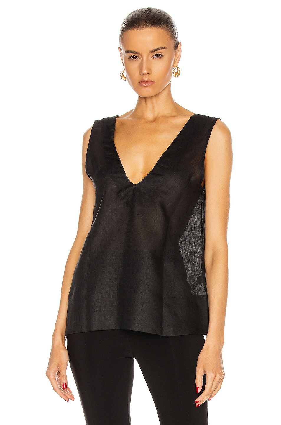 Image 1 of ASCENO The Lille Top in Black