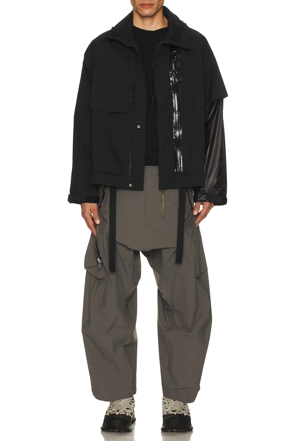 Image 1 of Acronym P30AL-E Encapsulated Ultrawide Drawcord Cargo Trouser in Gray