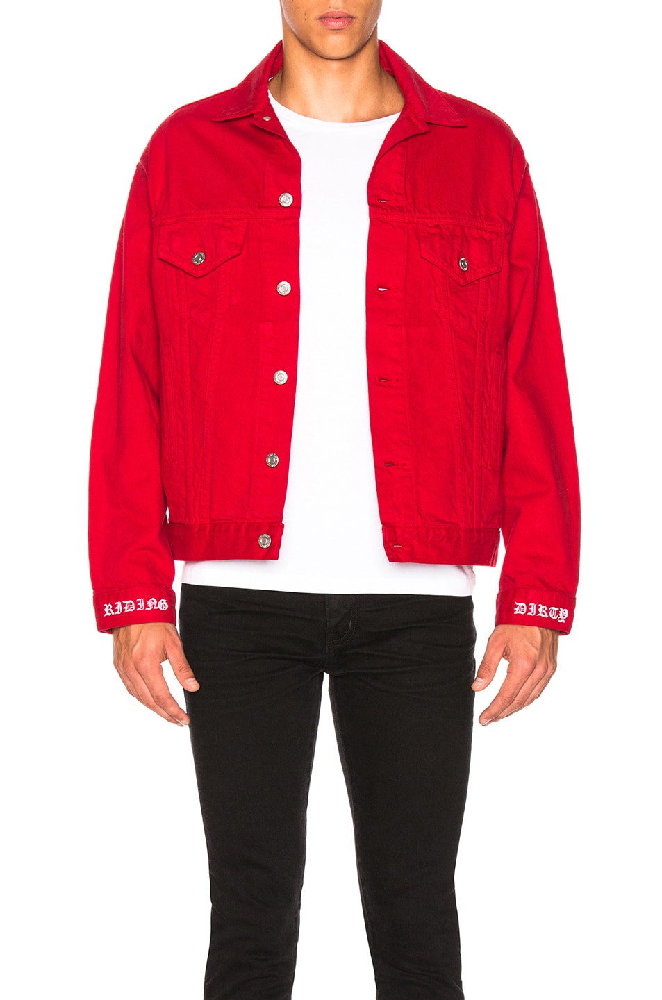 Image 1 of Adaptation Jean Jacket in Cherry