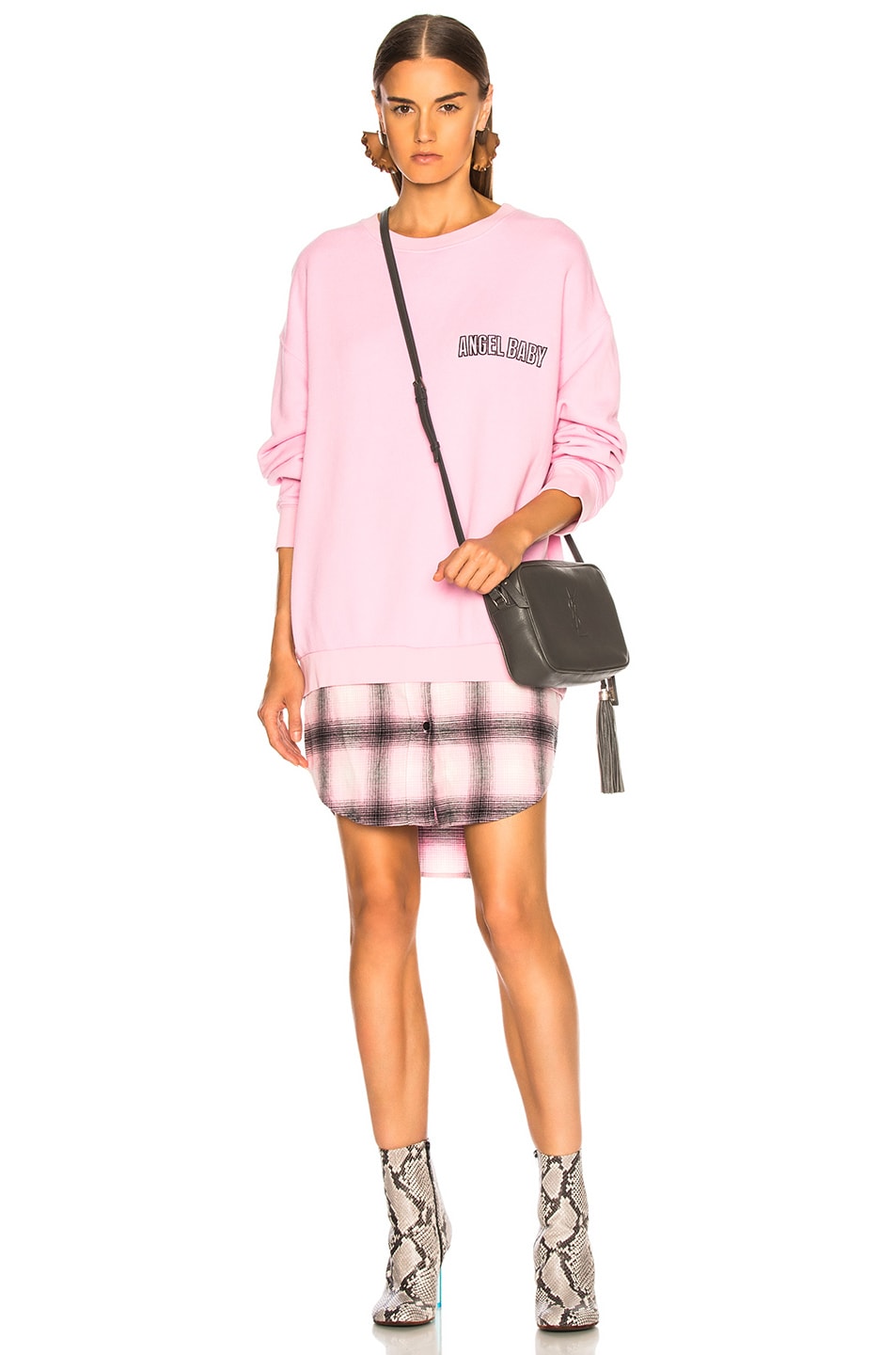 Image 1 of Adaptation Crew Shirt Dress in Cotton Candy