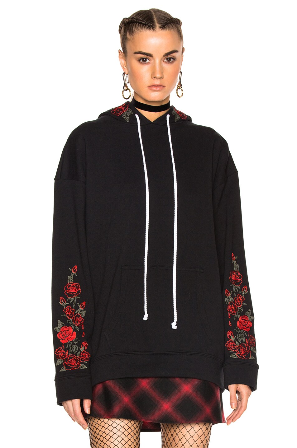 Image 1 of Adaptation x The Chain Gang Bed of Roses Hoodie in Vintage Black