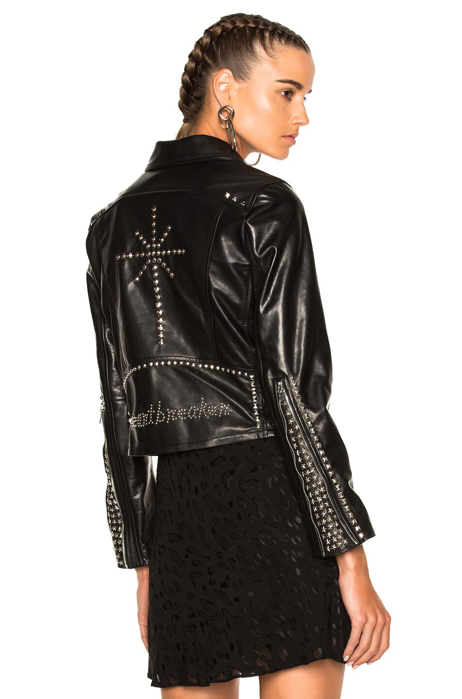 Image 1 of Adaptation Heartbreaker Leather Jacket in Black