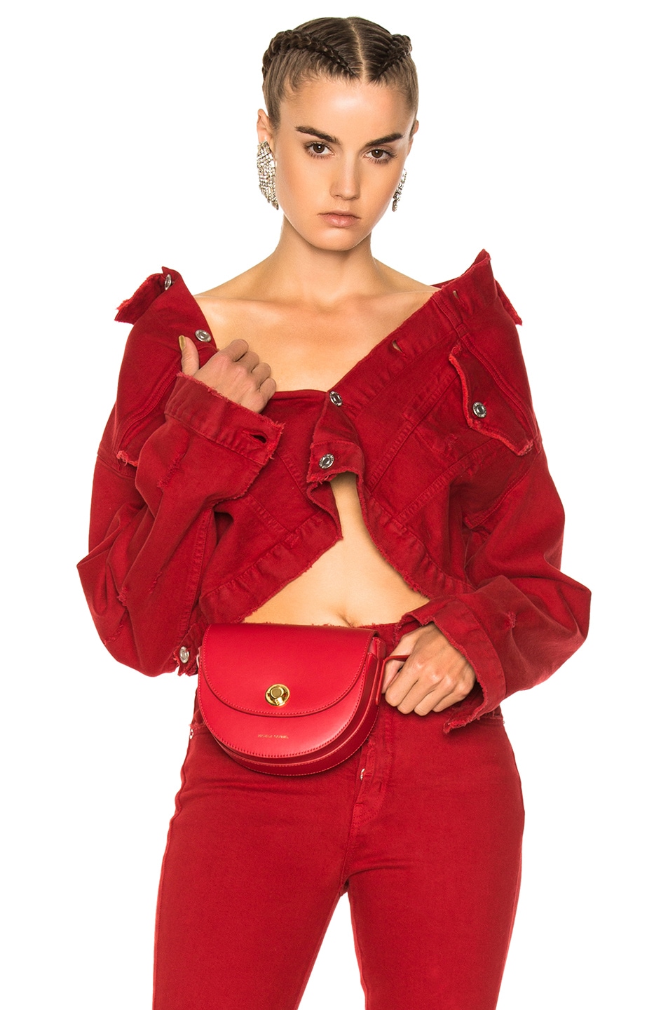 Image 1 of Adaptation Cropped Jacket in Flame Red