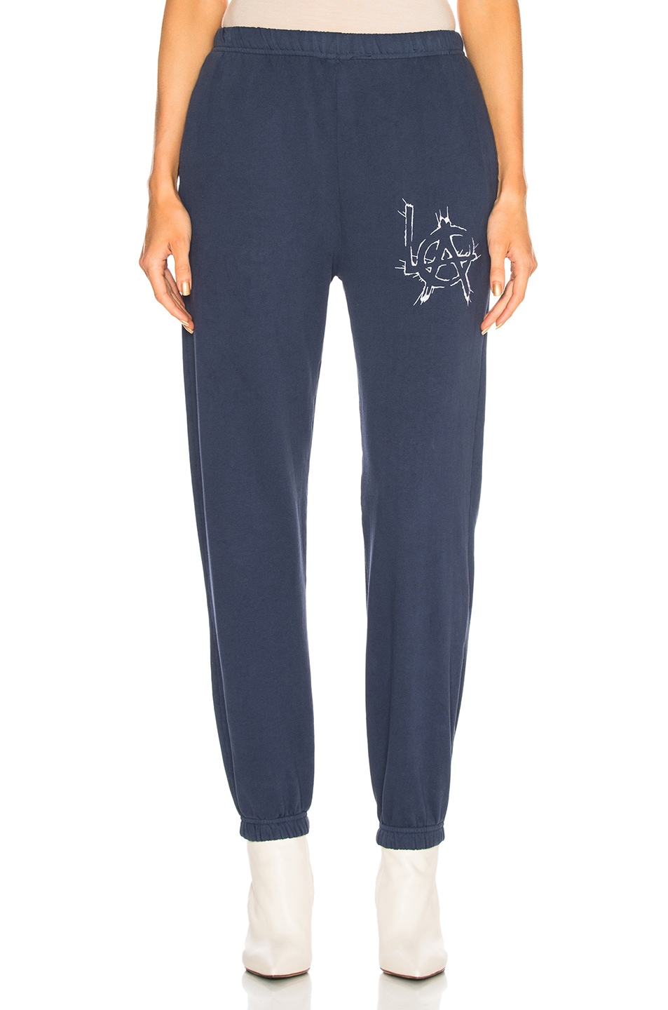 Image 1 of Adaptation Embroidered Sweatpant in Faded Navy