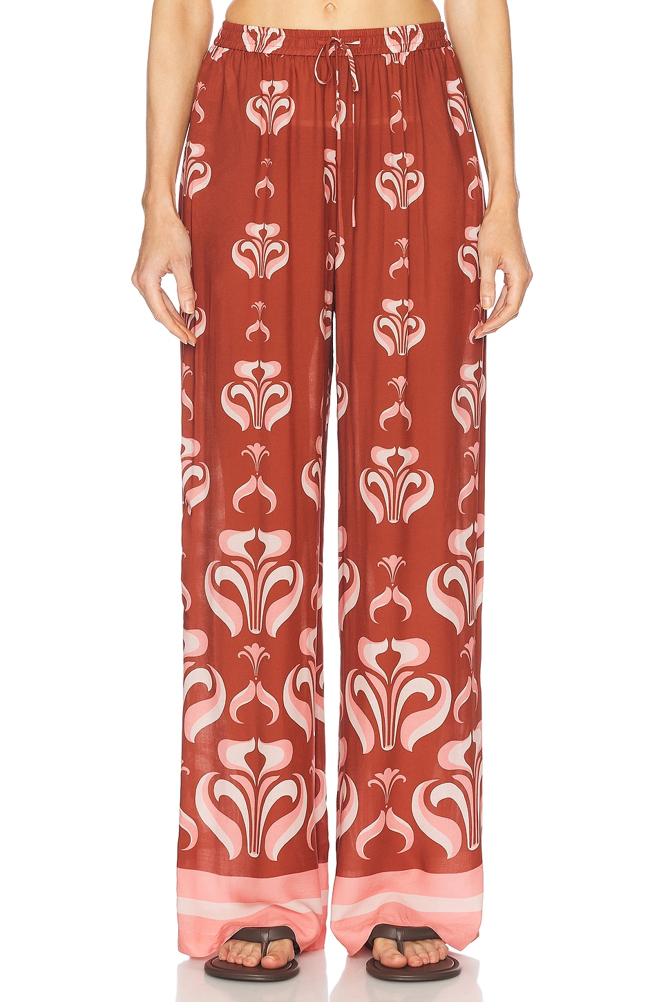 Image 1 of ADRIANA DEGREAS Vintage Lily Wide Leg Pant in in Unique