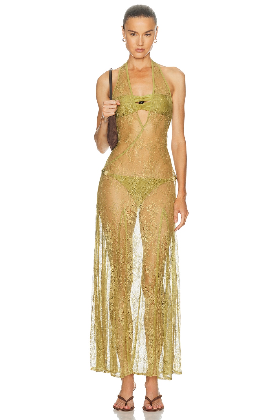 ADRIANA DEGREAS Bandeau Beaded Bikini Set | Thumbnail 4