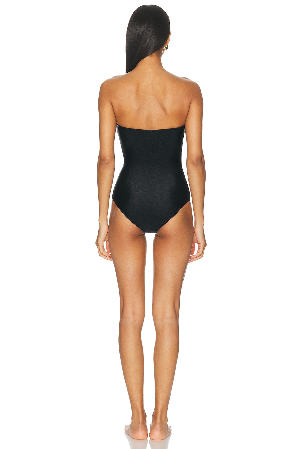 ADRIANA DEGREAS Belted Strapless One Piece Swimsuit | Thumbnail 3