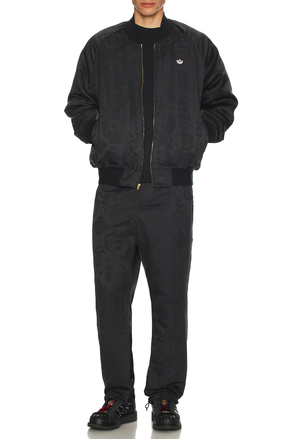 Image 1 of adidas Originals x Clot Combo Track Pants in Black