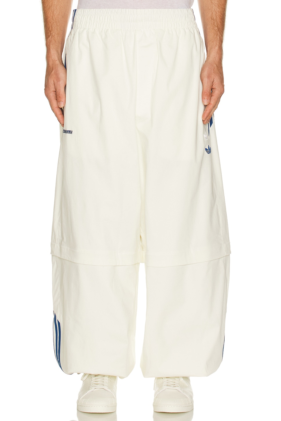 Image 1 of adidas Originals x Willy Chavarria Poplin Track Bottom in Off White