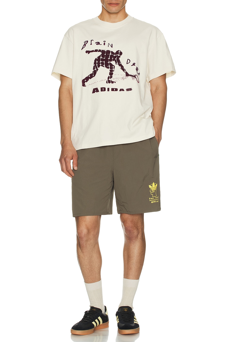 Image 1 of adidas Originals x Brain Dead Tennis Player Tee in Wonder White