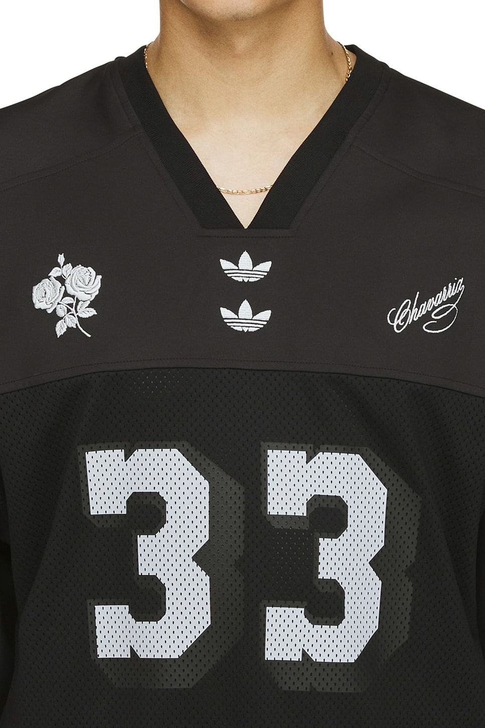 Image 1 of adidas Originals x Willy Chavarria Football Jersey Black in Black