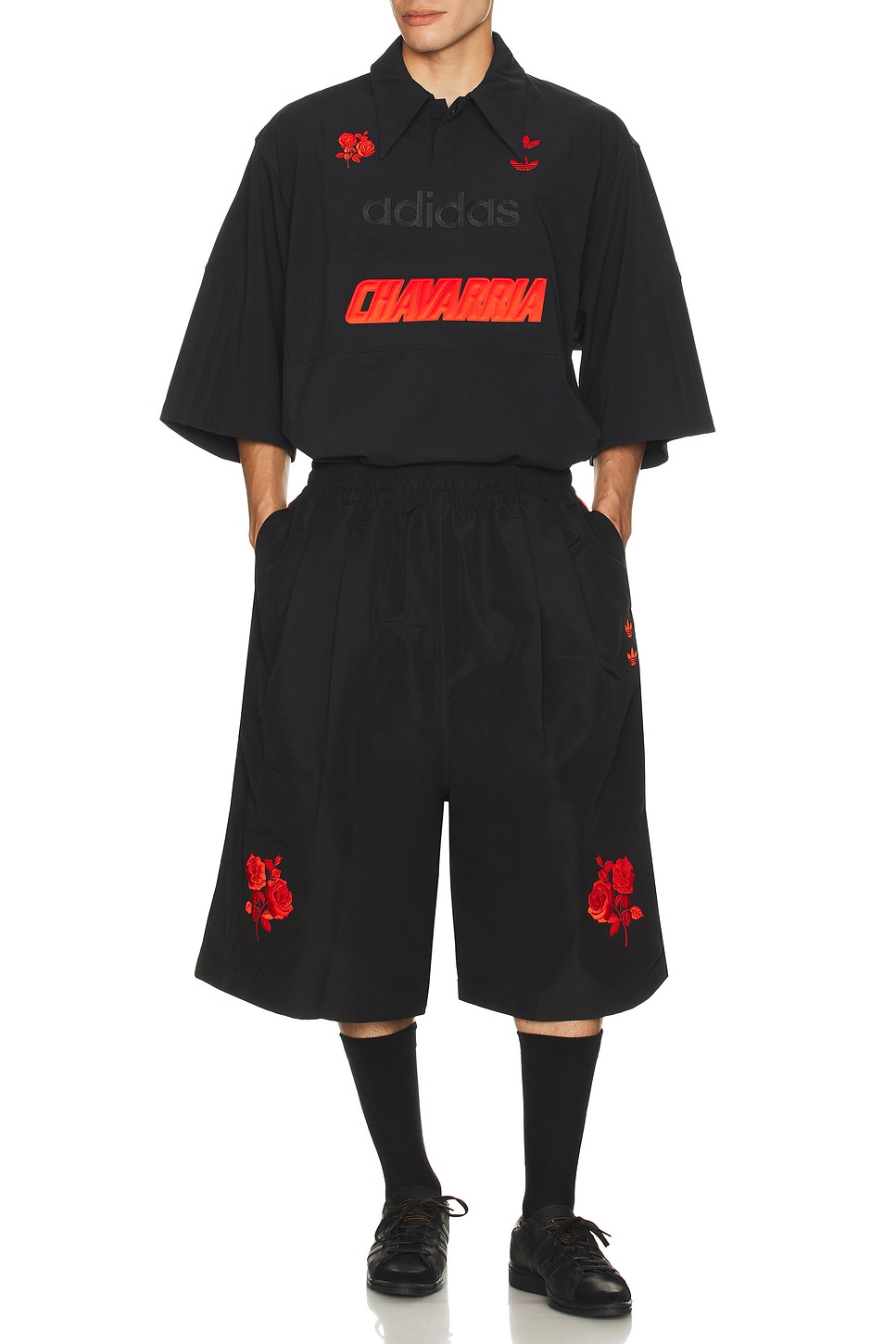Image 1 of adidas Originals x Willy Chavarria Polo Shirt in Black