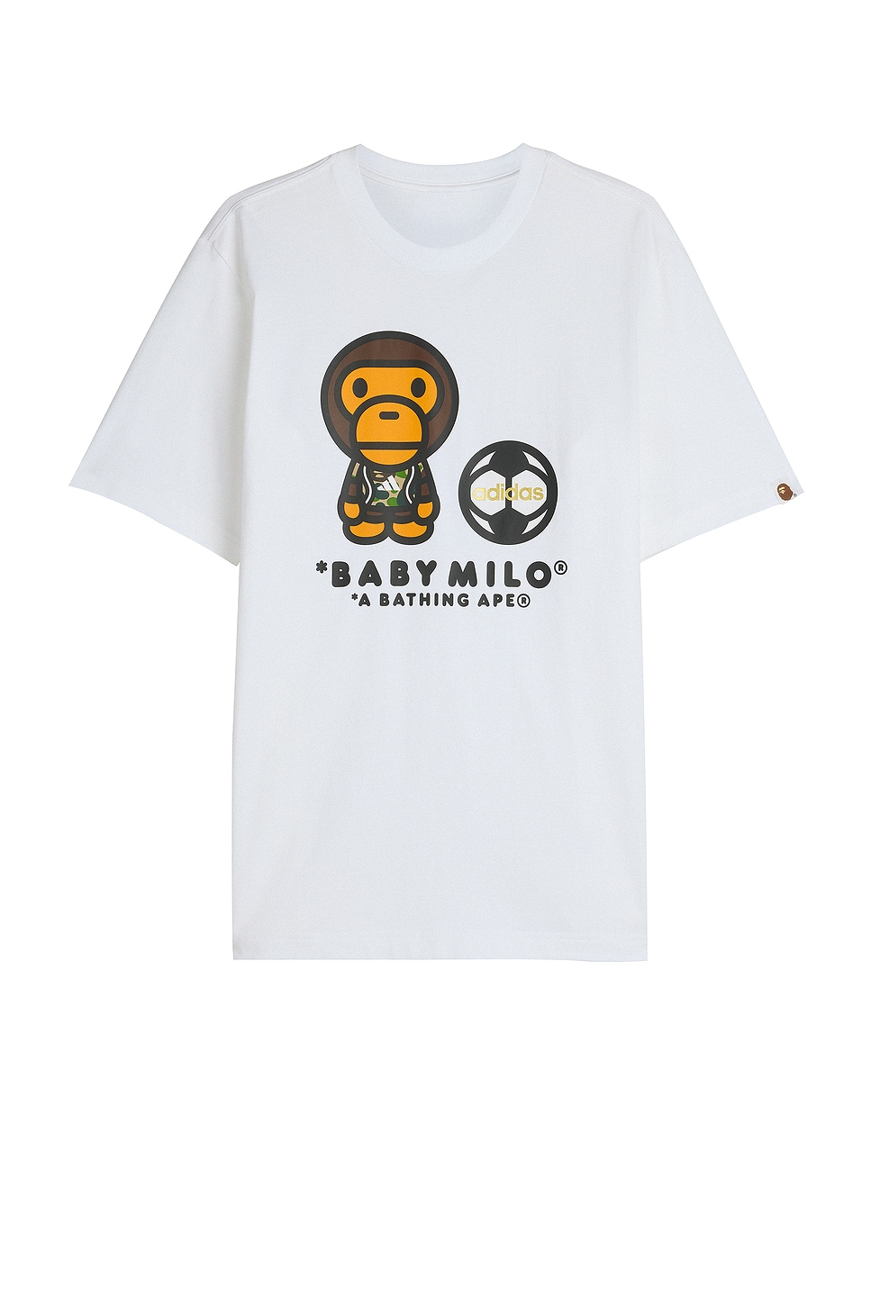 Image 1 of adidas Originals x Bape Graphic Tee in White
