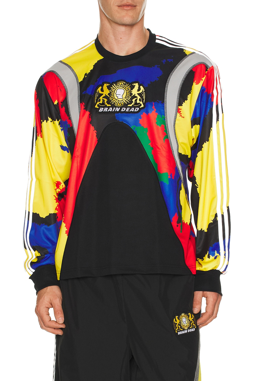 Image 1 of adidas Originals x Brain Dead Long Sleeve Jersey in Black