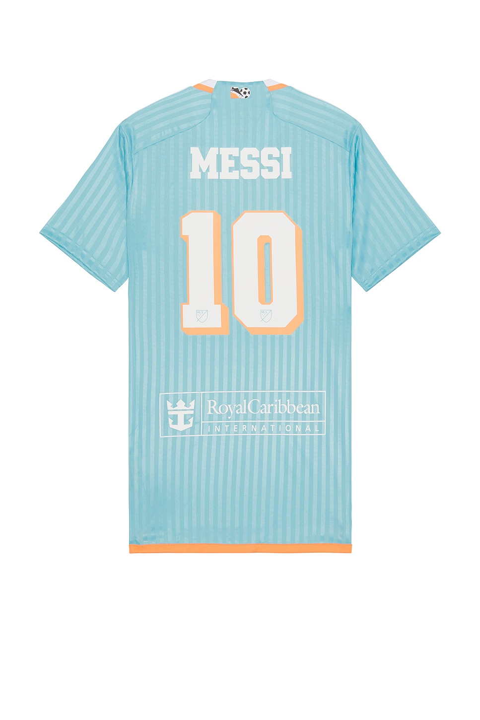 Image 1 of adidas Originals Messi 10 Jersey Tee in Easy Mint & Orange