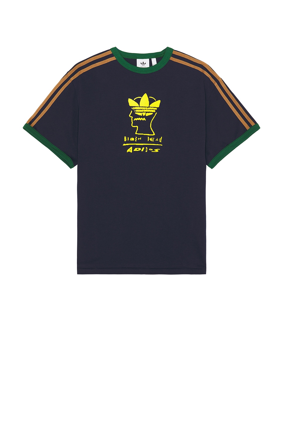 Image 1 of adidas Originals x Brain Dead Logo Tee in Collegiate Navy