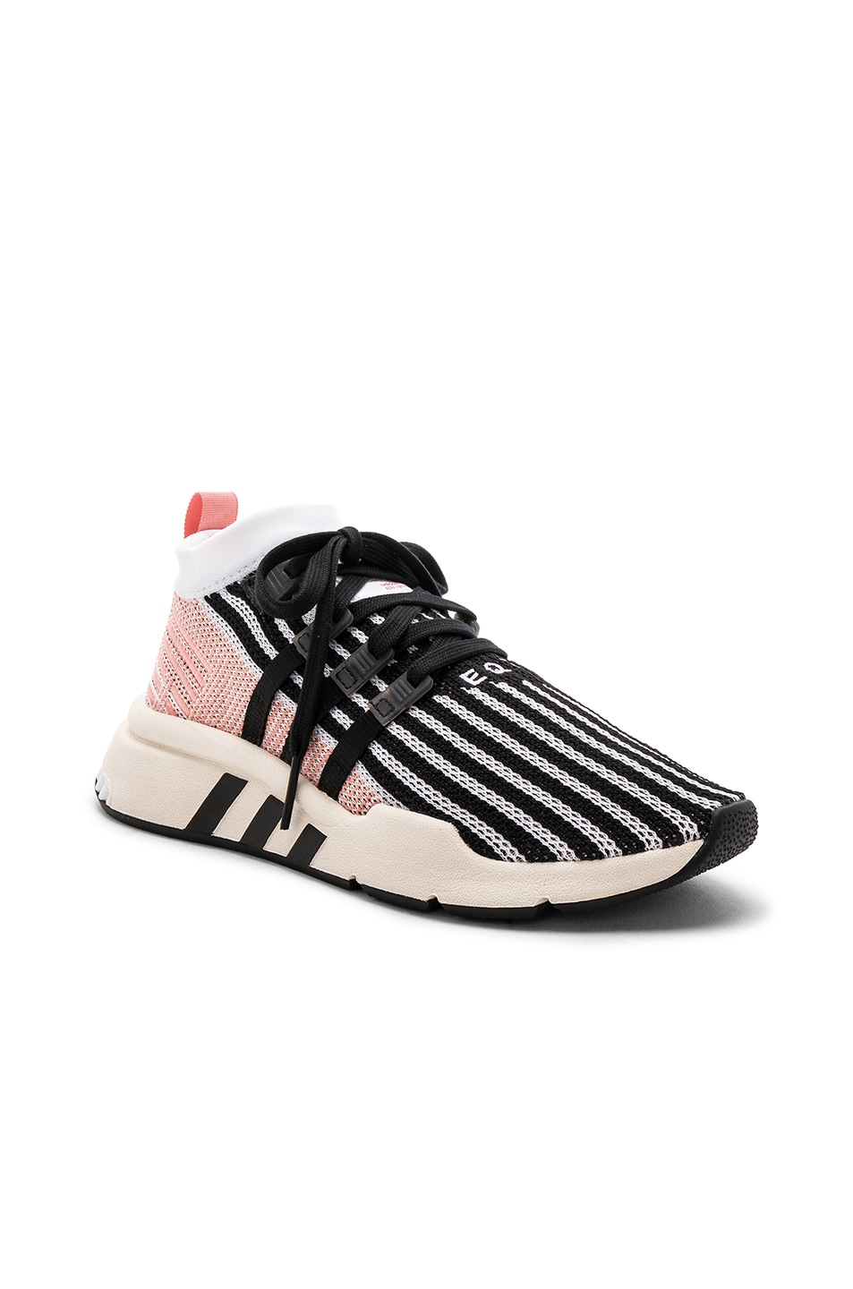 Image 1 of adidas Originals EQT Support Mid in White & Black & Trace Pink