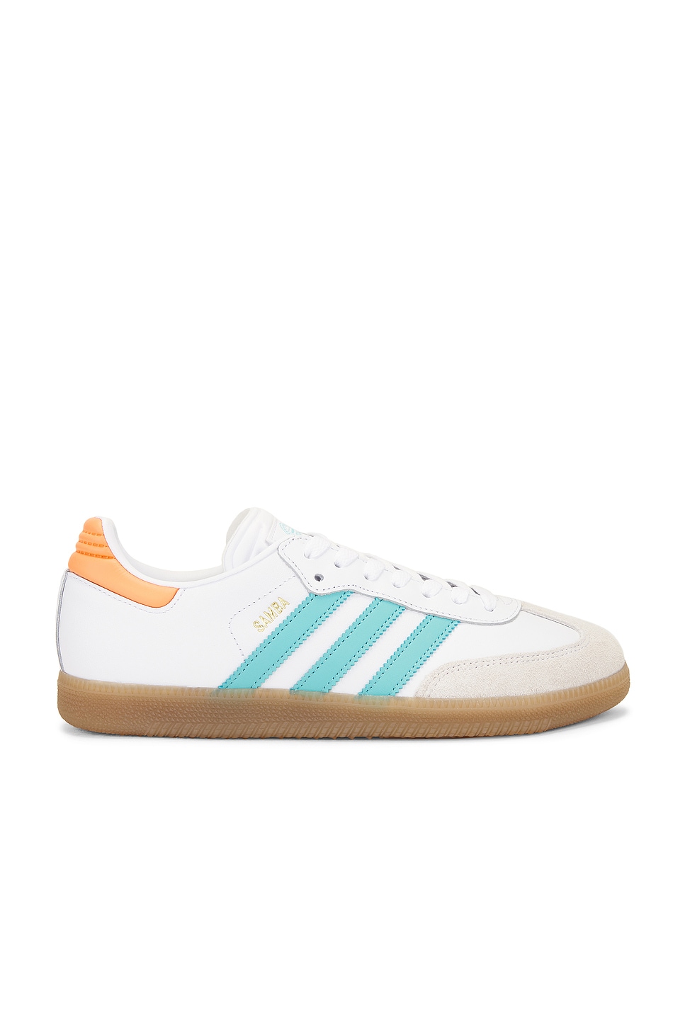 Image 1 of adidas Originals Messi Samba in White & Easy Mint