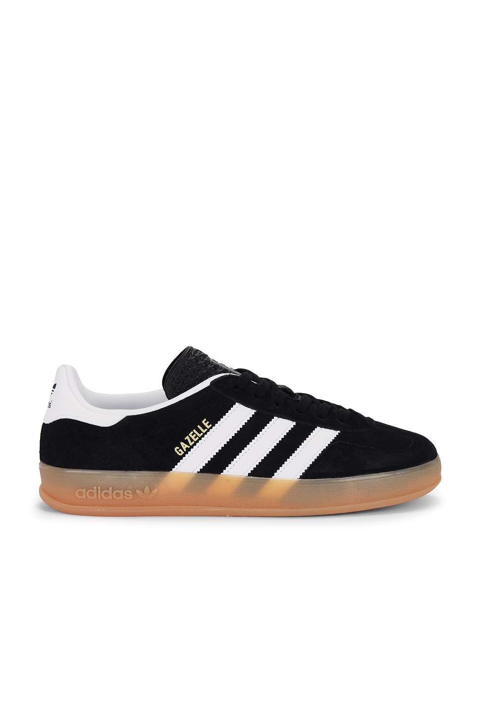 Image 1 of adidas Originals Gazelle Indoor in Core Black, Ftwr White, & Gum 2
