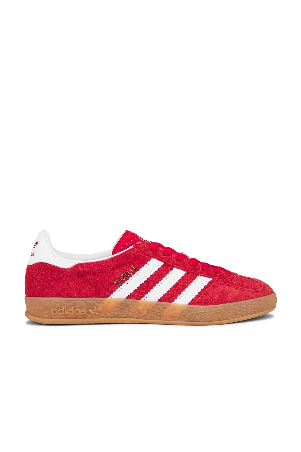 Image 1 of adidas Originals Gazelle Indoor in Better Scarlet, Ftwr White, & Gum 2