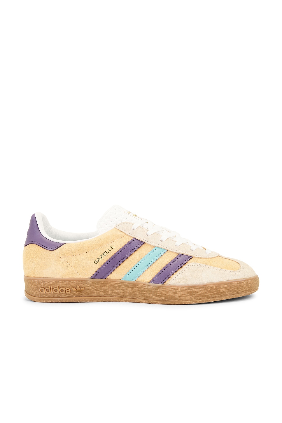 Image 1 of adidas Originals Gazelle Indoor Sneaker in Glow Orange, Shadow Violet, & Off White