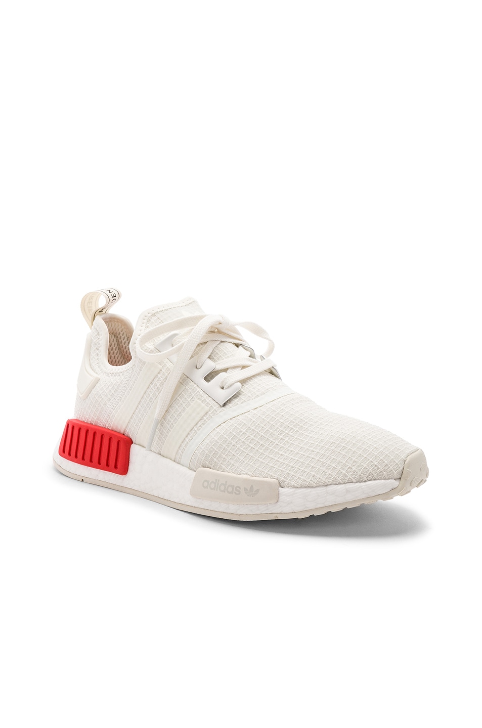Image 1 of adidas Originals NMD R1 in Off White & Off White & Lush Red