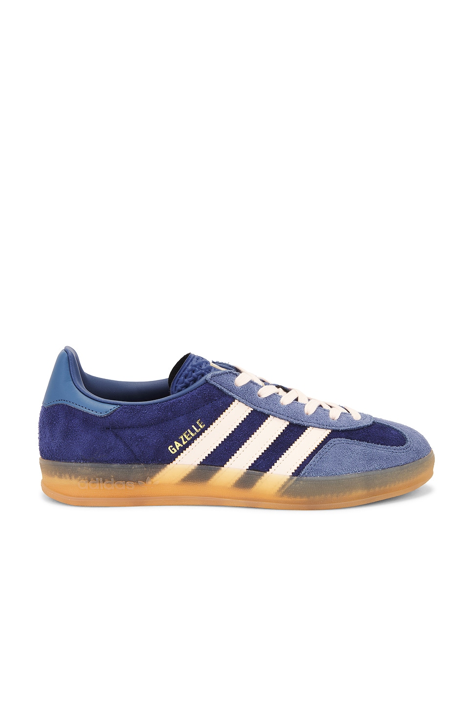 Image 1 of adidas Originals Gazelle Indoor in Dark Blue, Bliss Orange, & Preloved Ink