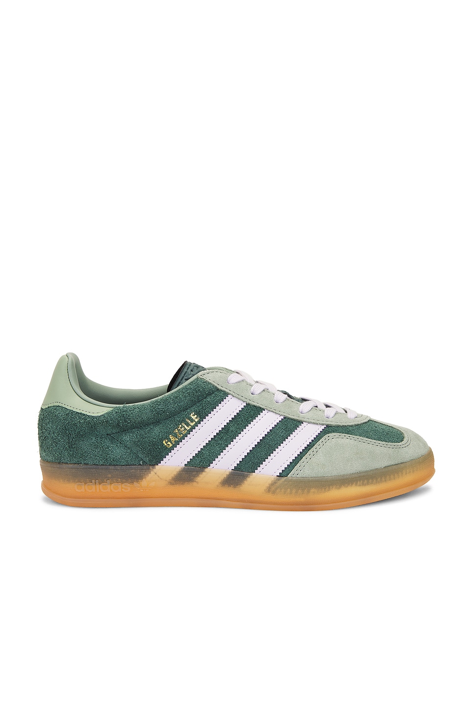 Image 1 of adidas Originals Gazelle Indoor in Mineral Green S16, Silver Dawn, & Silver Green