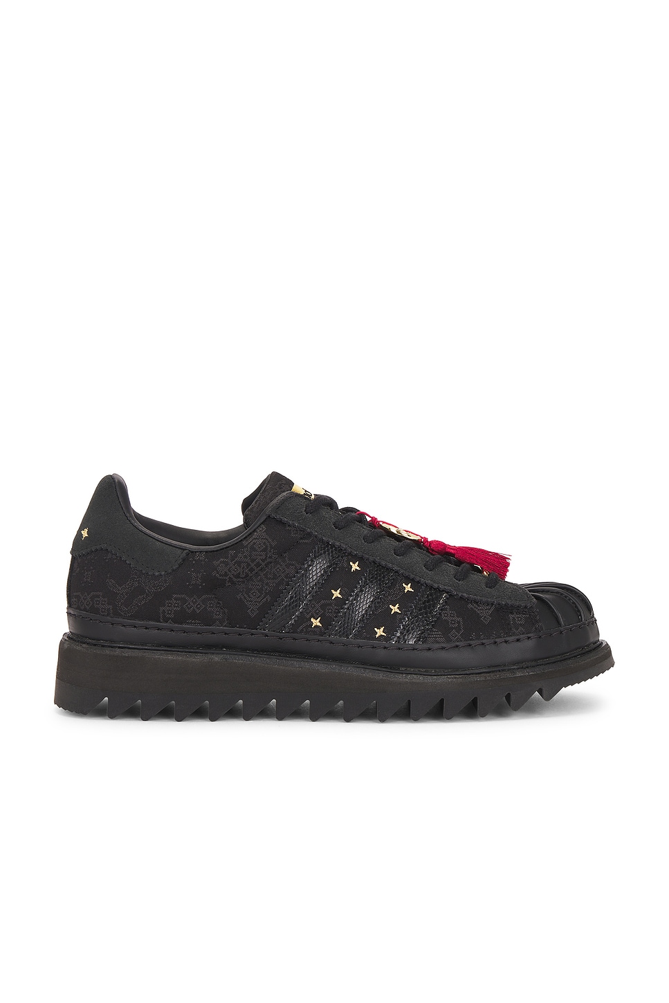 Image 1 of adidas Originals x Clot Lunar New Year Superstar Sneakers in Core Black, Carbon, & Gold