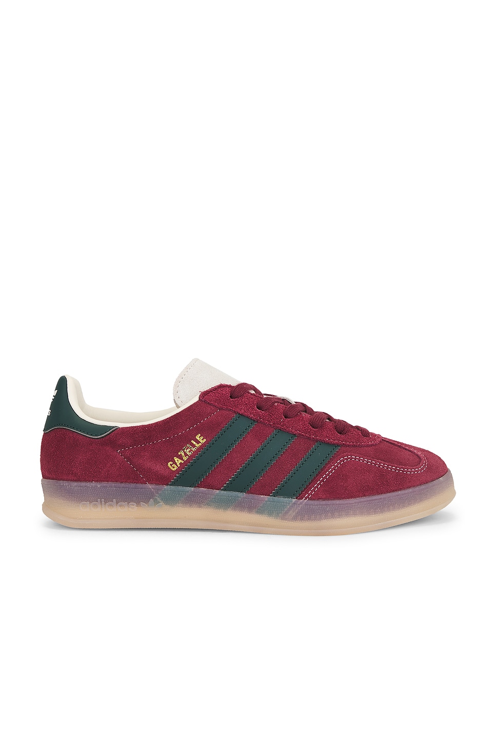 Image 1 of adidas Originals Gazelle Indoor in Shadow Red, Shadow Green, & Wonder White