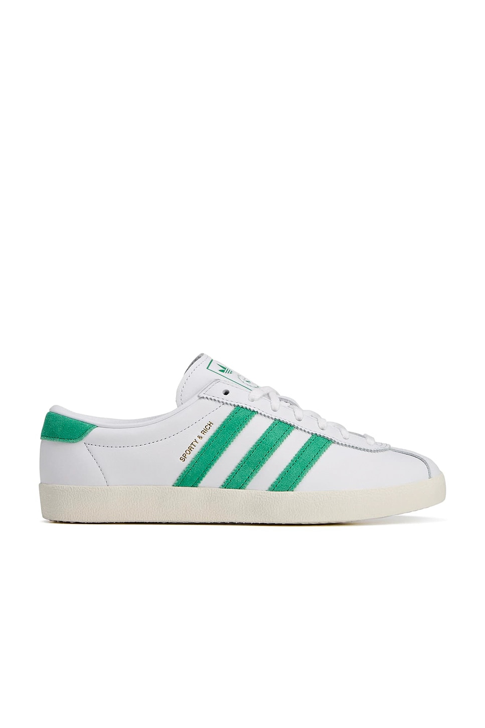 Image 1 of adidas Originals x Sporty & Rich Blanc Sneakers in Ftwr White, Off White, & Court Green