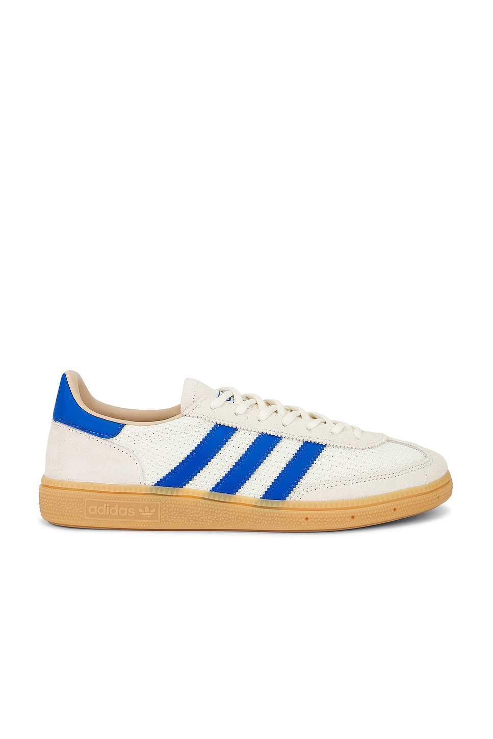 Image 1 of adidas Originals Handball Spezial Sneaker in Cream White, Blue, & Warm Sand