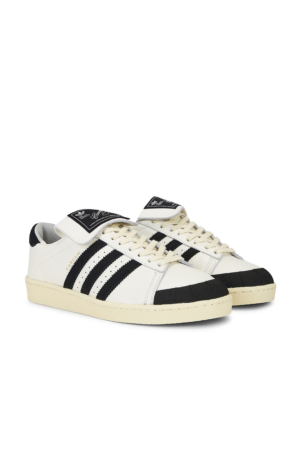 Image 1 of adidas Originals x Willy Chavarria Jabbar Low Sneakers in Off White & Core black