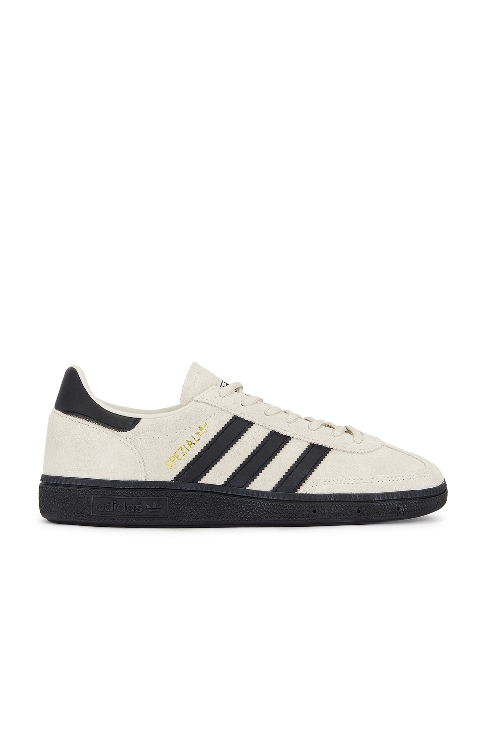 Image 1 of adidas Originals Handball Spezial Sneaker in Aluminum, Core Black, & Gold Metallic