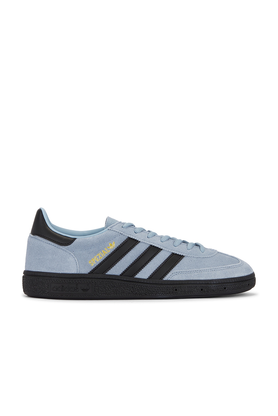 Image 1 of adidas Originals Handball Spezial Sneaker in Tac Blue, Core Black, & Gold Metallic