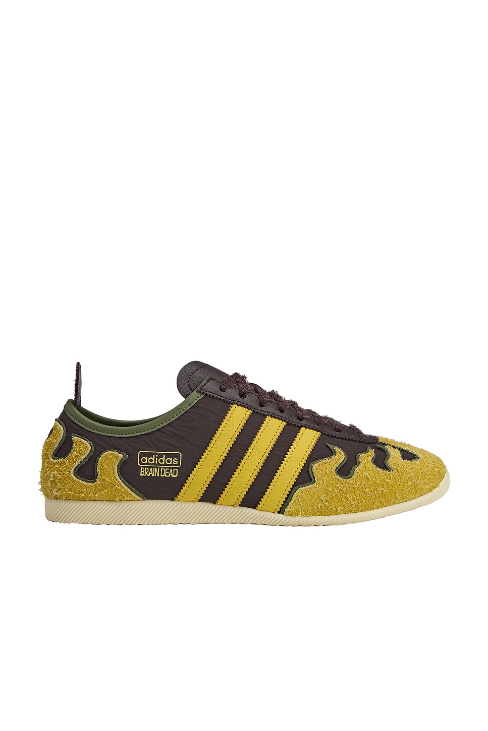 Image 1 of adidas Originals x Brain Dead x Brody King Japan Low Sneaker in Brown, Yellow, & White