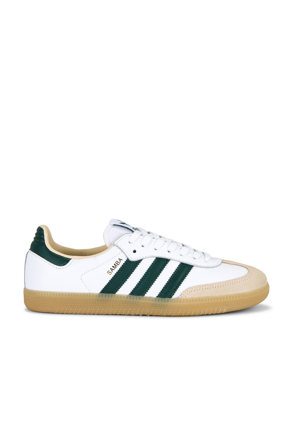 Image 1 of adidas Originals Samba Og Sneaker in White, Core Green, & Gum3