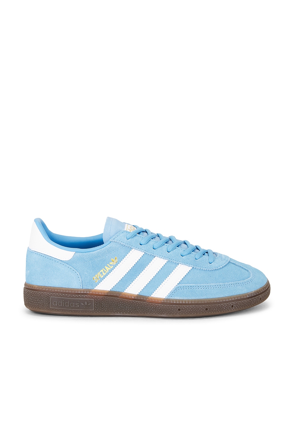 Image 1 of adidas Originals Handball Spezial Sneaker in Light Blue, White, & Gum5