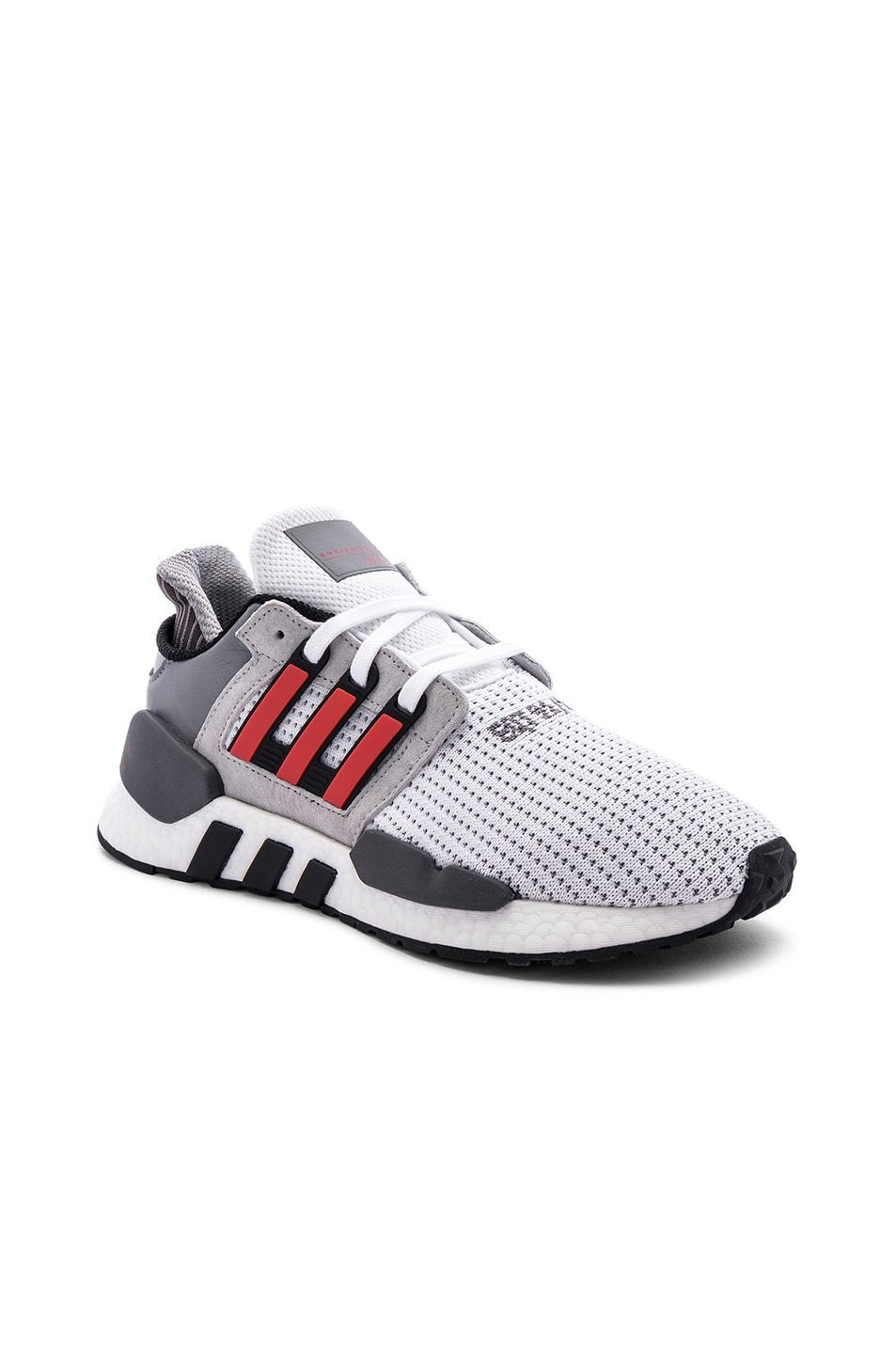 Image 1 of adidas Originals EQT Support 91/18 in White & Hi-Res Red & Grey Two