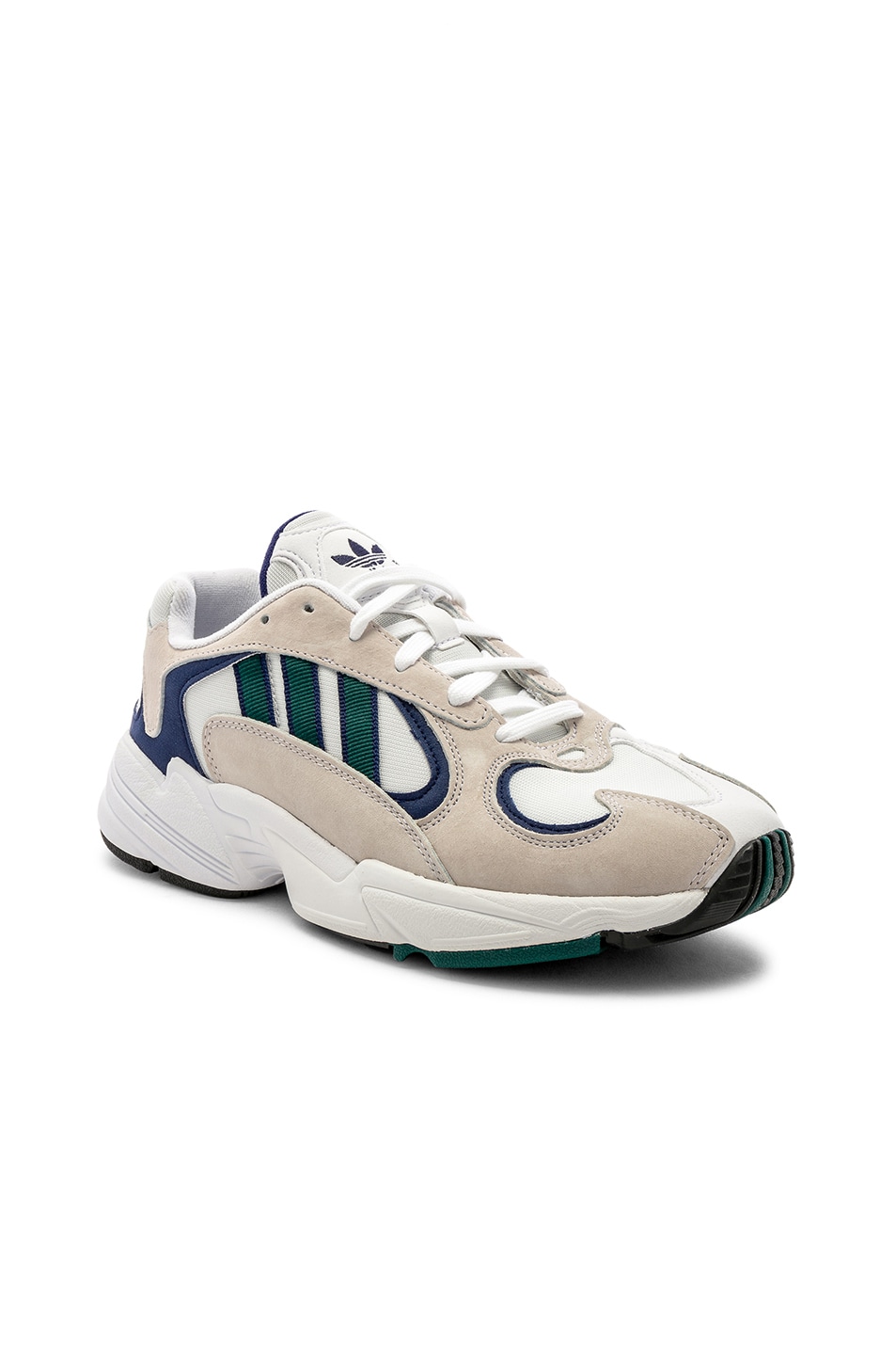 Image 1 of adidas Originals Yung-1 in White & Noble Green & Dark Blue