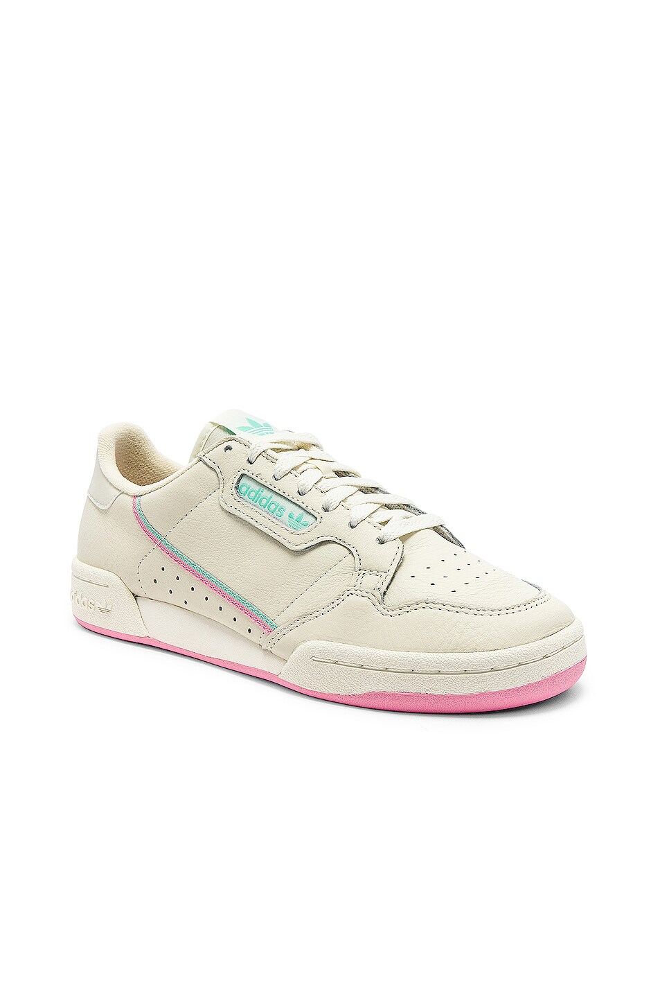 Image 1 of adidas Originals Continental 80 in Off White & Pink
