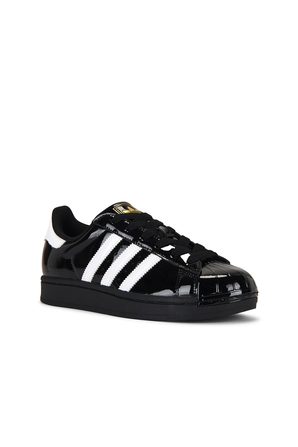 Adidas Originals Womens Adidas Superstar Ii Patent-leather Trainers In Black